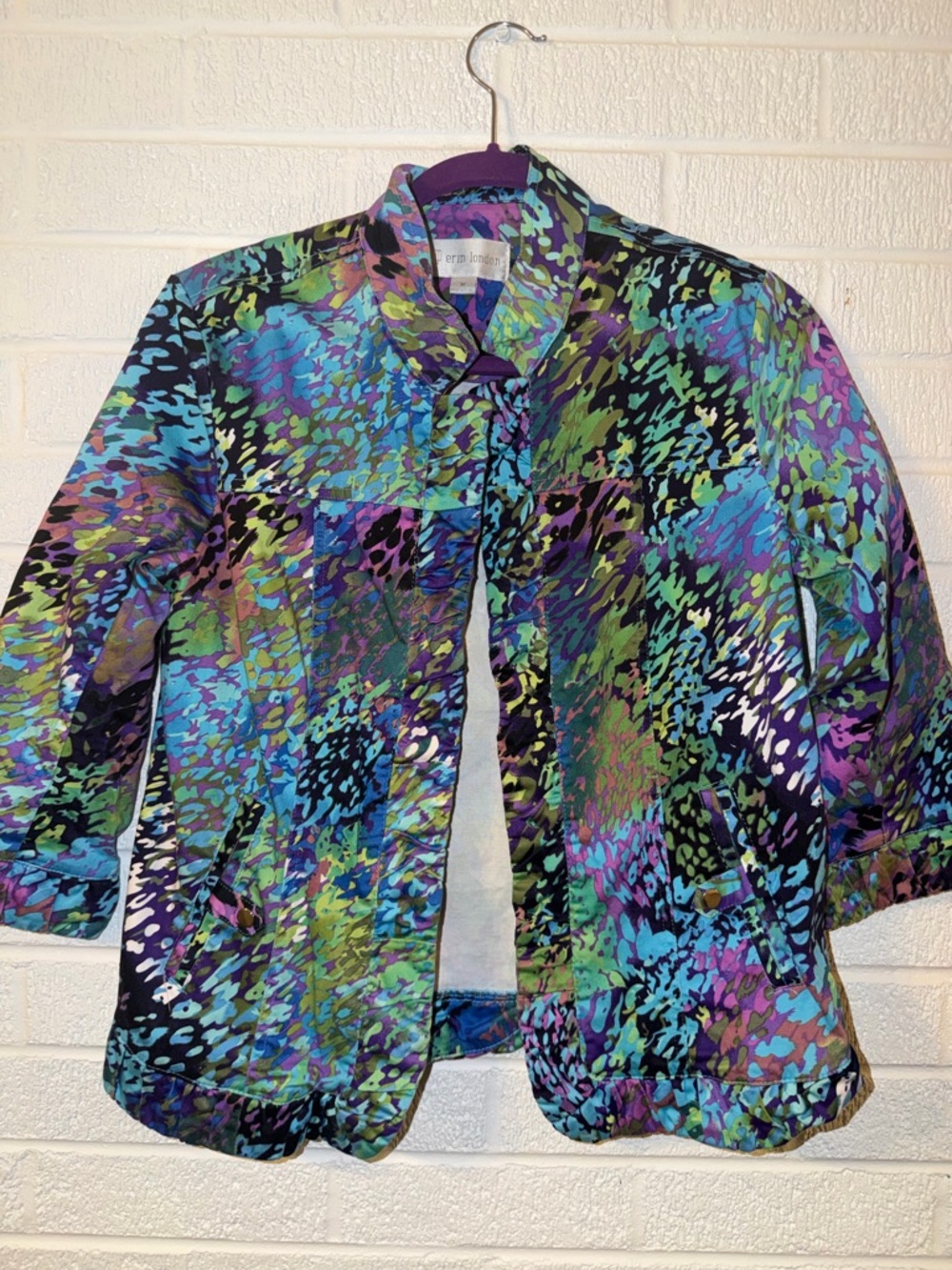 Erin London Colorful Abstract Print Women's Jacket - Multicolor